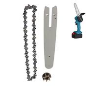 Combo de cadena de barra de guía de motosierra, Sprocket de acero 7.32 pulgadas Placa guía 9.06 pulgadas Accesorios de reemplazo de sierra para mini motosierra eléctrica