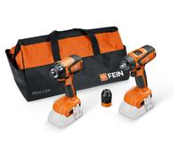 Combo de herramientas Fein con batería: Atornillador de impacto inalámbrico ASCD 18-200 W4 y taladro atornillador inalámbrico | 99100000835