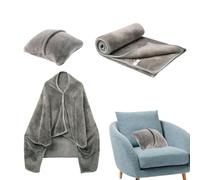 Combo de manta de franela suave cálida manta de viaje | Manta para avión, viaje, chal, almohada para mujeres, adultos, viajes, viajes, mujeres y adultos