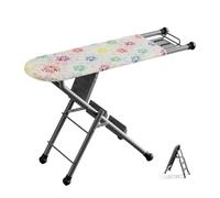 Combo de tabla de planchar y escalera convertible extra ancha, plegable con marco de metal resistente y soporte de hierro para el hogar y el dormitorio