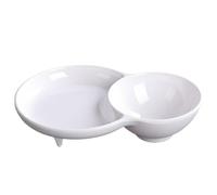 Combo Tazón Sándwich Sopa, Combo Compartimentos Divididos, Antiempapado | Chip Dip Bowl, Dos En Combinado Para Comida, Postre, , Servir, Comer, Cena, Acampar, Niños, Pasta, Arroz