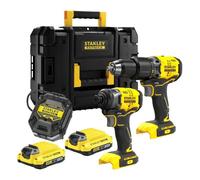 COMBO V20: Taladro Percutor BRUSHLESS + Atornillador de Impacto BRUSHLESS + Maletín TSTAK SFMCK461D2T-QW