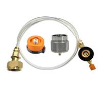 Comebachome Adaptador de Recarga de Botes de Combustible, Adaptador de Recarga de butano portátil/3 Piezas, Adaptador de Estufa de Campamento para propano isobutano butano