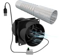 Comebachome Extractor portátil con manguera de conducto de 1m, ventilador de ventilación ajustable USB para cocina y baño