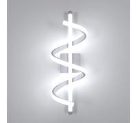 Comely 26W 2925LM Lámpara de Pared LED Interior, Moderno Aplique de Pared LED 6500K Luz Fría, Apliques Blanco Creativa de Aluminio para Sala de Estar Dormitorio Pasillo, 42 CM