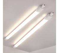 Comely 2Pcs 36W Luz de techo 120CM, IP65 impermeable, Luz Neutra 4500K