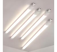 Comely 4Pcs 36W Luz de techo 120CM, IP65 impermeable, Luz Neutra 4500K