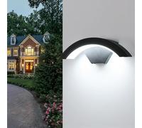 Comely Aplique de Pared Exterior Negro Lampara Exterior Pared LED 24W 6500K