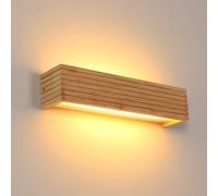 Comely Aplique de Pared Interior LED 18W Lámpara Pared de Madera 3000K