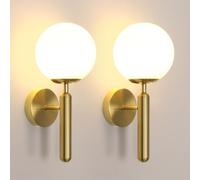 Comely Aplique de Pared Vintage, Dorado 2 Pack E27 Lámpara de Pared