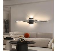 Comely Aplique Pared Interior LED, 27W 3000LM Negro Línea Lámpara de Pared