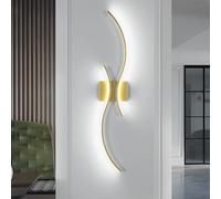 Comely Aplique Pared Interior LED, 27W 3075LM Lámpara de Pared Dorado 6500K