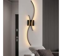 Comely Aplique Pared Interior LED, 27W 3075LM Lámpara de Pared Negro 3000K