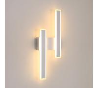 Comely Aplique Pared Interior LED, 32W Lámpara de Pared LED Moderna 3000K Blanco Cálido, Blanco Acrílico Luz pared para Dormitorio Comedor Pasillo Escalera