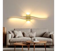 Comely Aplique Pared Interior LED, Dorado Líneas 27W 3000LM Luz de Pared