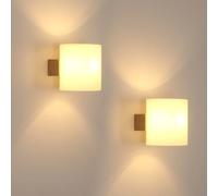 Comely Apliques Pared, 2 Piezas Lámpara de Pared E27 con Pantalla de Vidrio