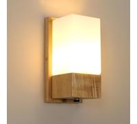 Comely Apliques Pared Interior Madera, Lámpara de Pared E27 Vintage