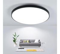 Comely Lampada da soffitto LED rotonda, IP44 impermeabile, 24W 6500K bianco freddo, Nero, CRI 80, plafoniera LED piatta per bagno, cucina, balcone, corridoio, camera da letto,27 * 4cm