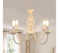 Comely Lampara araña Ajustable Candelabro, Blanco 4 Luces E14