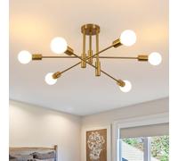 Comely Lámpara de Araña Industrial, 6 Luces E27 Lámpara Colgante Techo