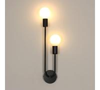 Comely Lampara de Pared Interior 2 Luces, E27 Apliques de Pared Interior