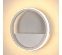 Comely Lámpara de Pared LED 12 W (~1350 lm) - Diseño Redondo Aluminio 20 cm - Luz Blanca Cálida 3000 K para Pasillo, Salón o Dormitorio