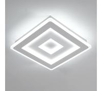 Comely Lámpara de Techo LED 36 W - 4050 lm - Luz Blanca Fría 6500 K - Diseño Cuadrado Blanco 28 cm