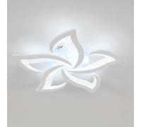 Comely Lámpara de Techo LED 60 W - Diseño Flor Blanca 60 cm - Luz Blanca Fría 6500 K - Moderna y Eficiente