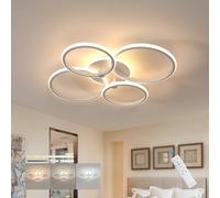 Comely Lámpara de Techo LED Regulable, 39W Plafon LED Techo Blanco Redondo, Iluminación de Techo con Mando 3000K-6500K para Salon Dormitorio Cocina, Dia 69cm