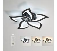 Comely Lámpara de Techo LED Regulable 40 W - 4700 lm - 58 cm - Luz Ajustable 3000-6500 K - Diseño Moderno Negro