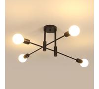 Comely Lampara de Techo Vintage Industrial, 4 Luces E27 Lámpara de Araña