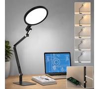 Comely led lámpara de mesa negro tacto Dimmbar 15W led lámpara de mesa nocturna con USB C función de carga 2700K-6000K Ra 97 lámpara de escritorio luz nocturna para dormitorio oficina salón