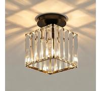 Comely Luz de Techo Moderna, Negro E27 Cuadrado Lámpara de Techo LED