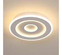 Comely Plafón LED 28 W - Luz Cálida 3000 K - Diseño Blanco Moderno 28 cm - Lámpara de Techo para Dormitorio/Salón