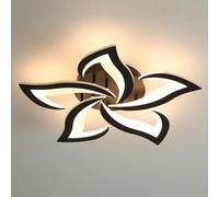 Comely Plafón LED 60 W - 7200 lm - Luz Blanca Fría 6500 K - Diseño Moderno Negro 58 cm x 8 cm