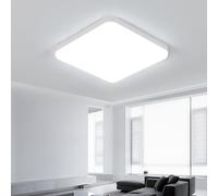 Comely Plafón LED Cuadrado 25 cm 32 W IP54 - Luz Blanca Fría 6500 K - Ideal para Baño, Cocina, Balcón o Pasillo