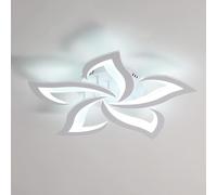 Comely Plafón LED de Techo 60 cm 60 W - Diseño Flor Pétalos - Luz Fría 6500 K, 6750 lm - Ideal Salón, Cocina, Baño