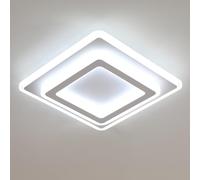 Comely Plafon LED Techo, 44W 4950LM Lámpara de Techo LED Moderna, Sencilla Cuadrada Blanca Luz de Techo Para Dormitorio Salon Comedor Cocina Pasillo, 6500K Blanco Frío