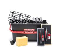 COMENSAL® Cubeta Alicatador 24L - Conjunto de Limpieza de Baldosas 9 Piezas - Juego de Lavado con Ruedas - Rodillos - Llana para Limpieza Hydro - Made in EU