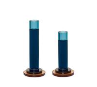 Comet - Juego de 2 Candelabros, Azul