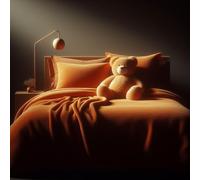 Comfort Collections - Juego de funda nórdica de forro polar tipo peluche, supersuave y cálida, con fundas de almohada. Tamaño individual, aproximadamente 135 x 200 cm, mandarina