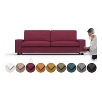comfortly Funda para sofá cama Kivik de 3 plazas, funda de repuesto, funda resistente de 7 piezas, tela suave y duradera, lavable, fácil de limpiar y reemplazar (corona - Chianti)
