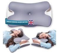 Comfortpad - Almohadas de espuma viscoelástica cervical 2 en 1 para dolor de cuello y hombros, almohada de mariposa para apnea del sueño, almohadas ergonómicas para dormir de lado para apoyo del