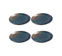 ComfyHarbor 4 platos redondos de melamina con textura martillada, platos planos resistentes a los golpes para servir platos fríos y barbacoa, juego de vajilla ligera para uso doméstico y restaurante