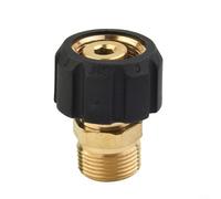 ComfyHarbor Acoplamiento de manguera M22 macho de 14 mm a M22 hembra de 15 mm, conector de latón de alta presión, para equipos de limpieza de lavadora eléctrica