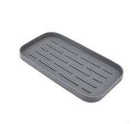 ComfyHarbor Bandeja de drenaje de esponja de silicona, para organizador de fregadero de cocina, diseño de cresta elevada, para secado rápido, alfombrillas resistentes al calor, para jabón y fregadores