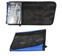 ComfyHarbor Bolsa organizadora de herramientas plegable, bolsa de almacenamiento Oxford 600D impermeable con 6 bolsillos sellados transparentes para brocas y llaves, estuche de malla portátil