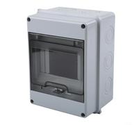 ComfyHarbor Caja de distribución impermeable IP65, 5 módulos de superficie ABS para uso en exteriores, interior con riel DIN y cubierta transparente/HT