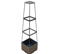 ComfyHarbor Cama de jardín elevada de riego automático, con enrejado ajustable, marco de escalada, para tomates, pepinos, rosas, forro piramidal, para crecimiento vertical en interiores y exteriores
