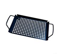 ComfyHarbor Cesta Asar Pescado Rejilla Rectangular 35x18cm(black) | para acero inoxidable, antióxido, , 35.6x17.7cm, para ideal para sesiones BBQ largas